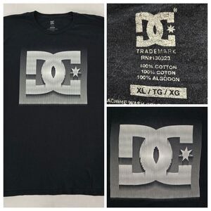 Y2K DC Shoes Box Logo Shirt Mens XL Skate Tee Skateboarding Punk Grunge Black